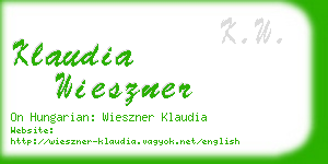 klaudia wieszner business card